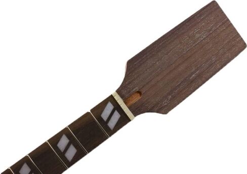 Electric Guitar Neck 22 Fret 25.5 inch Mahogany Wood with Rosewood Head stock Veneer & Fretboard DIY Parts Replacement Paddle Head Unfinished Electric Guitar Neck Replacement Bolt On Heel in Kuwait