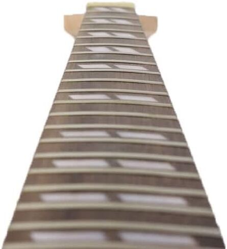 Electric Guitar Neck 22 Fret 25.5 inch Mahogany Wood with Rosewood Head stock Veneer & Fretboard DIY Parts Replacement Paddle Head Unfinished Electric Guitar Neck Replacement Bolt On Heel in Kuwait