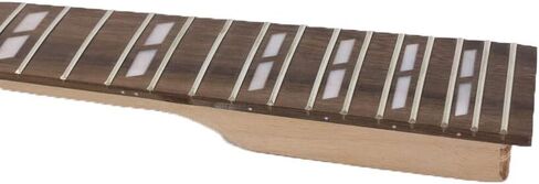 Electric Guitar Neck 22 Fret 25.5 inch Mahogany Wood with Rosewood Head stock Veneer & Fretboard DIY Parts Replacement Paddle Head Unfinished Electric Guitar Neck Replacement Bolt On Heel in Kuwait