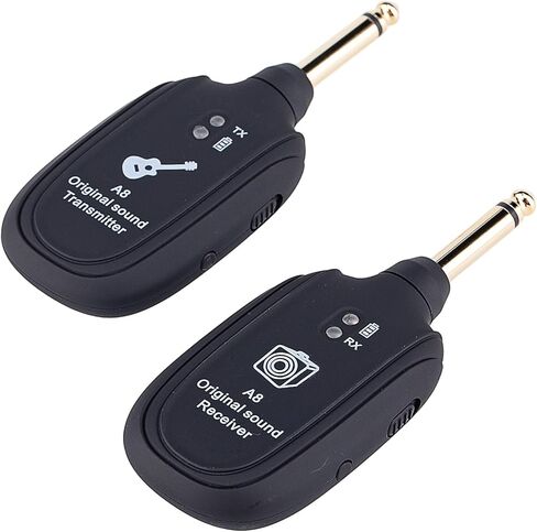 نظام جيتار لاسلكي من bairutong، جهاز استقبال إرسال جيتار لاسلكي، جهاز استقبال إرسال رقمي مدمج ببطارية ليثيوم قابلة لإعادة الشحن، 4 قنوات للجيتار الكهربائي والكمان in Kuwait