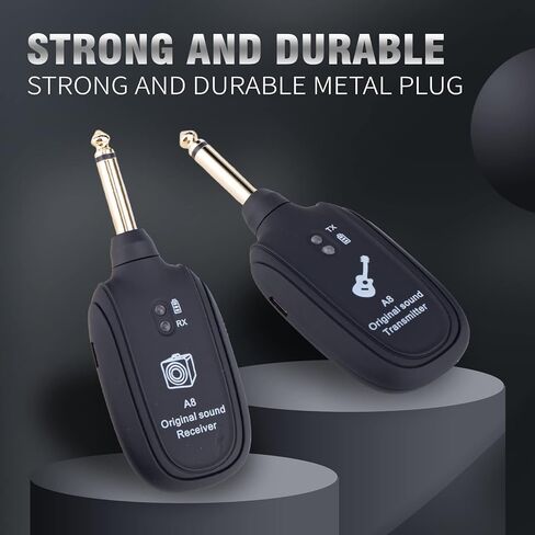 نظام جيتار لاسلكي من bairutong، جهاز استقبال إرسال جيتار لاسلكي، جهاز استقبال إرسال رقمي مدمج ببطارية ليثيوم قابلة لإعادة الشحن، 4 قنوات للجيتار الكهربائي والكمان in Kuwait