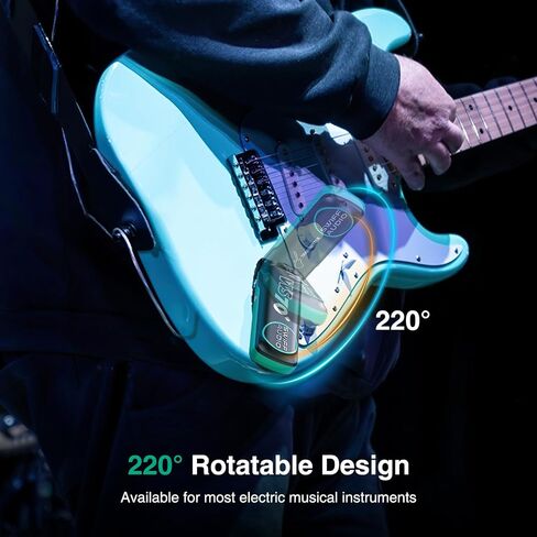 POGOLAB UHF Wireless Guitar System, Rechargeable Wireless Guitar Transmitter Receiver, 6.35mm & 3.5mm 2 in 1 Plug, 10 Channels Digital Audio Wireless System for Electric Guitars, Bass in Kuwait