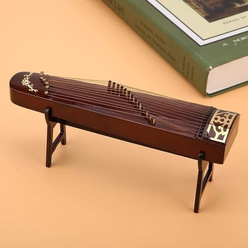 16cm Guzheng Model Miniature Wooden Musical Instrument Model Display, Mini Ornaments Craft for Home Decor in Saudi Arabia