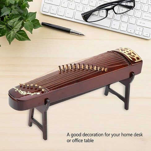 16cm Guzheng Model Miniature Wooden Musical Instrument Model Display, Mini Ornaments Craft for Home Decor in Saudi Arabia