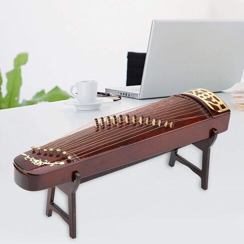 16cm Guzheng Model Miniature Wooden Musical Instrument Model Display, Mini Ornaments Craft for Home Decor in Saudi Arabia