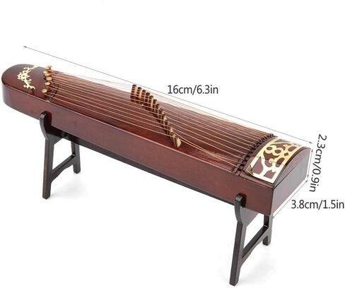 16cm Guzheng Model Miniature Wooden Musical Instrument Model Display, Mini Ornaments Craft for Home Decor in Saudi Arabia
