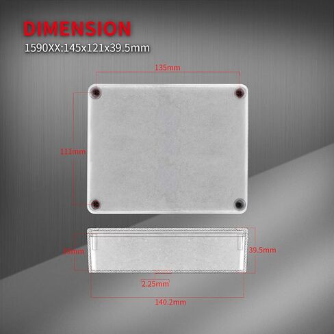 DaierTek 1590XX 1790NS حاملة دواسة مؤثرات الجيتار 145x121x39.5 مم صندوق مؤثرات مصنوع من الألومنيوم in Saudi Arabia