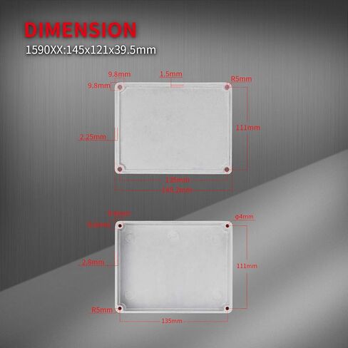 DaierTek 1590XX 1790NS حاملة دواسة مؤثرات الجيتار 145x121x39.5 مم صندوق مؤثرات مصنوع من الألومنيوم in Saudi Arabia