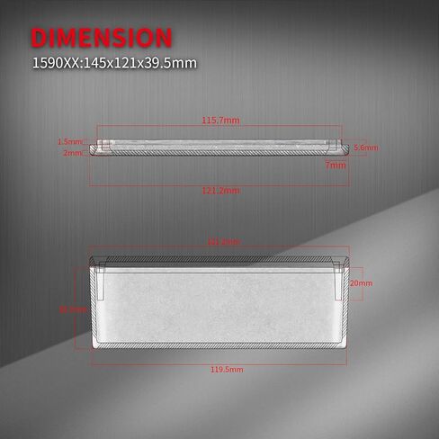 DaierTek 1590XX 1790NS حاملة دواسة مؤثرات الجيتار 145x121x39.5 مم صندوق مؤثرات مصنوع من الألومنيوم in Saudi Arabia