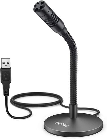 FIFINE Mini Gooseneck USB Microphone for Dictation and Recording,Desktop Microphone for Computer Laptop PC.Plug and Play Great for Skype,YouTube,Gaming, Streaming,Voiceover,Discord and Tutorials-K050 in Kuwait