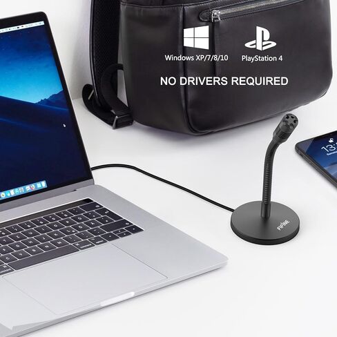 FIFINE Mini Gooseneck USB Microphone for Dictation and Recording,Desktop Microphone for Computer Laptop PC.Plug and Play Great for Skype,YouTube,Gaming, Streaming,Voiceover,Discord and Tutorials-K050 in Kuwait