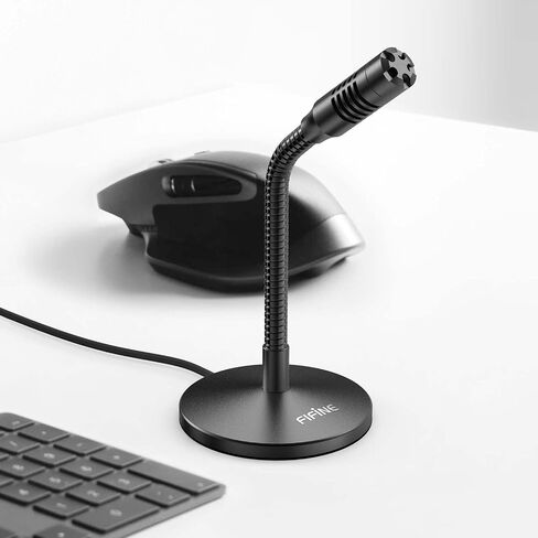 FIFINE Mini Gooseneck USB Microphone for Dictation and Recording,Desktop Microphone for Computer Laptop PC.Plug and Play Great for Skype,YouTube,Gaming, Streaming,Voiceover,Discord and Tutorials-K050 in Kuwait