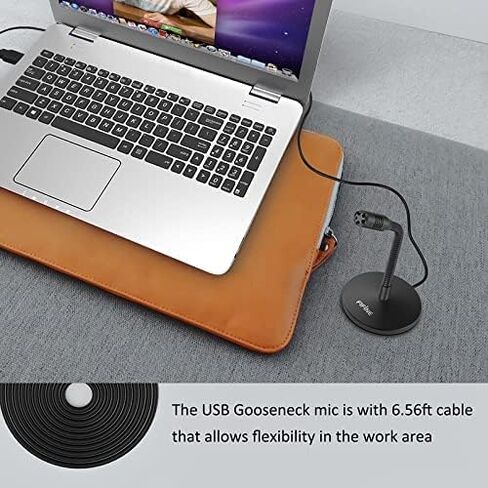 FIFINE Mini Gooseneck USB Microphone for Dictation and Recording,Desktop Microphone for Computer Laptop PC.Plug and Play Great for Skype,YouTube,Gaming, Streaming,Voiceover,Discord and Tutorials-K050 in Kuwait