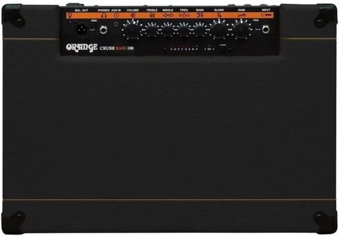 مجموعة Orange Amps Crush Bass 50 1x12 50W Bass Combo باللون الأسود مع كابل أدوات منسوج باللون الأسود وكابل الطاقة وقطعة قماش لتلميع الصوت السائل in Kuwait