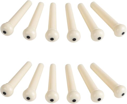 Simtyso 12pcs العاج الغيتار الصوتية ABS البلاستيك جسر دبابيس in Kuwait