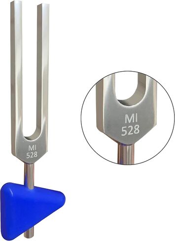 Casidoxi 528 Hz Tuning Fork for Healing with Silicone Hammer & Cleaning Cloth Chakra DNA Repair Sound Healing Instrument Tuning Forks in Kuwait
