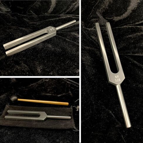 Casidoxi 528 Hz Tuning Fork for Healing with Silicone Hammer & Cleaning Cloth Chakra DNA Repair Sound Healing Instrument Tuning Forks in Kuwait