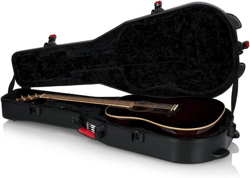حافظة Gator GC-DREAD الفاخرة المصبوبة للجيتار الصوتي Dreadnought - حزمة مع حزام ولقطات وقماش تلميع Austin Bazaar in Saudi Arabia