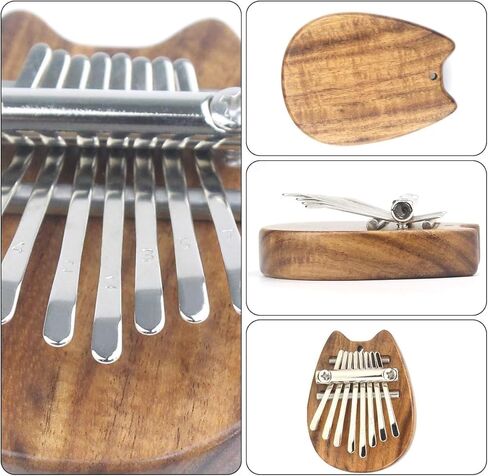 Kalimba Clear Mini Kalimba Thumb Piano Crystal 8 Key Portable Mbira Finger Piano Best Gift for Kids, Birthday, Christmas, Beginner, Party(Bear-shaped Crystal) in Kuwait