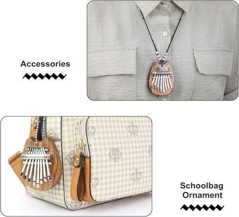 Kalimba Clear Mini Kalimba Thumb Piano Crystal 8 Key Portable Mbira Finger Piano Best Gift for Kids, Birthday, Christmas, Beginner, Party(Bear-shaped Crystal) in Kuwait