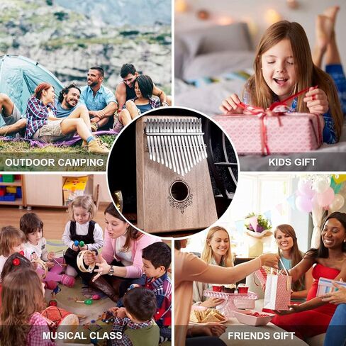 TREELF Kalimba 21 Keys Thumb Piano Mbira Finger Piano هدايا للأطفال والكبار المبتدئين (لون الخشب) in Kuwait