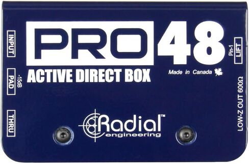 حزمة الصندوق المباشر النشط Radial Engineering Pro48 مع كابل ميكروفون Pig Hog وقطعة قماش سائلة لتلميع الصوت in Saudi Arabia