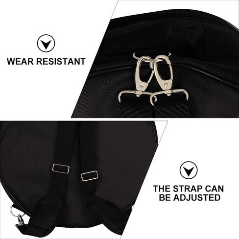 حقيبة طبلة Vaguelly Snare Drum GigBag، حقيبة حمل من قماش أكسفورد مقاومة للماء مع جيوب خارجية وأشرطة كتف قابلة للفصل، ملحقات تخزين الإيقاع القابلة للحمل in Saudi Arabia