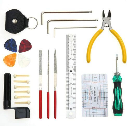 Guitar Repairing Tool Kit 26Pcs with Carry Bag for Guitar Ukulele Bass Mandolin Banjo in Kuwait