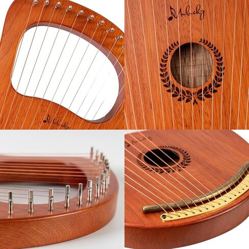 مجموعة من 7 أوتار قيثارة قيثارة بديلة من Mulucky Lyre Harp مع 30 قطعة من المسامير المجوفة النحاسية الذهبية لـ 7 أوتار قيثارة قيثارة - 7 أوتار قيثارة قيثارة in Kuwait