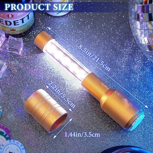 4 Pieces LED Strobe Baton Lights Led Bottle Service Sparklers Rechargeable Champagne Bottle Topper Lights for VIP Nightclubs Party Event (Gold) in Kuwait