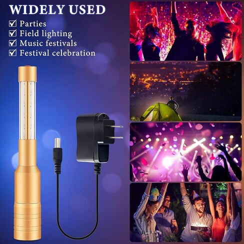 4 Pieces LED Strobe Baton Lights Led Bottle Service Sparklers Rechargeable Champagne Bottle Topper Lights for VIP Nightclubs Party Event (Gold) in Kuwait
