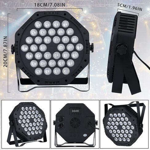 Stage Lights 36 RGB LED DJ Par Lights DMX & Remote Controlled Sound Activated with Uplights for Wedding Birthday Party Club Stage Lighting-4 Pack (RGB-4) in Saudi Arabia