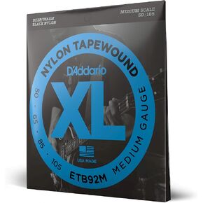 أوتار جيتار D'Addario ETB92SL Tapewound Bass، متوسطة، 50-105، مقياس طويل للغاية in Saudi Arabia
