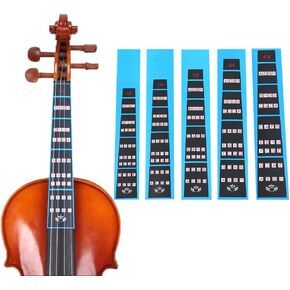 HOT SEAL Violin Finger Guide Sticker Fingerboard Guide Fretboard Marker Label Finger Chart for Practice Beginners (1/4, Black) in Saudi Arabia