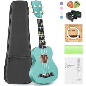 Concert Ukuleles for Beginners,Basswood 23 Inch Ukuleles for Kids,Hawaiian party instruments Four String Wooden Ukulele（blue）