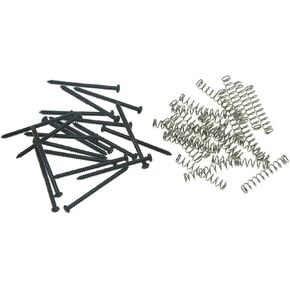 KAISH Pack of 20 Bass Guitar Pickup Mounting Screws Pickup Springs for Precision P Bass or J Bass or P90 Soap Bar Pickups Black