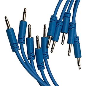 كابلات توصيل Luigis Modular Supply Spaghetti Eurorack - حزمة من 5 كابلات زرقاء، 6 (15 سم) in Saudi Arabia