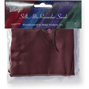 Hodge Silk Alto Recorder Swab - Burgundy