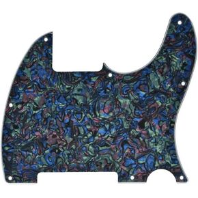 KAISH 8 Hole Tele Blank Guitar Pickguard Tele Pick Guard Scratch Plate for Telecaster Esquire Aged White 3 Ply