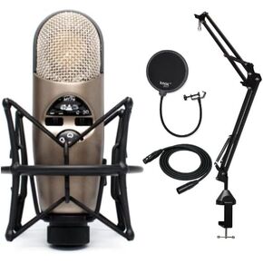 CAD M179 Variable-Pattern Condenser Microphone Bundle with Desktop Microphone Stand, Pop Filter and XLR Cable (4 Items) in Kuwait