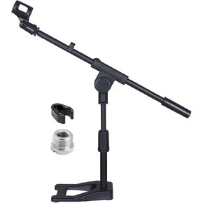حامل ميكروفون سطح المكتب من GLEAM - قاعدة مرجحة قابلة للتعديل 3/8 بوصة ومحول 5/8 بوصة لـ Blue Yeti and Blue Snowball in Kuwait