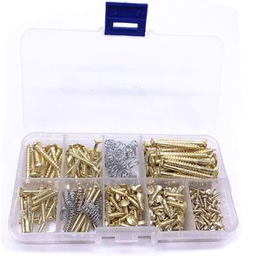 Jiayouy 248 Pieces 9 Types Electric Guitar Screw Kit Guitar Mounting Screws Assortment Box for Electric Guitar Bridge, Pickup, Pickguard, Tuner, Switch, Neck Plate with Springs and Tweezers Black in Saudi Arabia