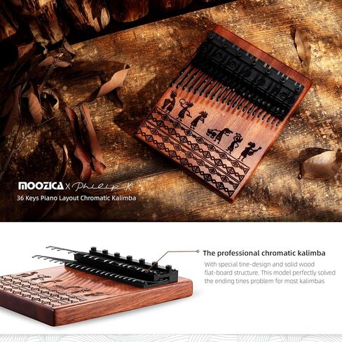 موزيكا 36 مفتاح كورماتيك كاليمبا، تخطيط بيانو مزدوج الطبقة 36 سنًا احترافي كاليمبا بيانو الإبهام، أداة الماهوجني كاليمبا الصلبة (BKA36) in Kuwait