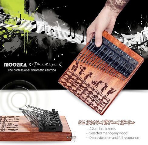 موزيكا 36 مفتاح كورماتيك كاليمبا، تخطيط بيانو مزدوج الطبقة 36 سنًا احترافي كاليمبا بيانو الإبهام، أداة الماهوجني كاليمبا الصلبة (BKA36) in Kuwait