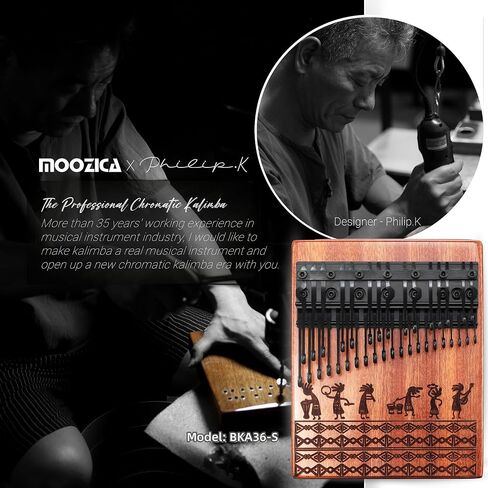 موزيكا 36 مفتاح كورماتيك كاليمبا، تخطيط بيانو مزدوج الطبقة 36 سنًا احترافي كاليمبا بيانو الإبهام، أداة الماهوجني كاليمبا الصلبة (BKA36) in Kuwait