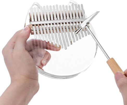 Koldot Clear Kalimba 17 Keys Engraved With Notes Cat Shaped Thumb Piano Solid Finger Piano Clear Body Cute Crystal Acrylic Kalimba With Tuning Hammer Hard Case Gifts for Kids Adult Beginners in Kuwait