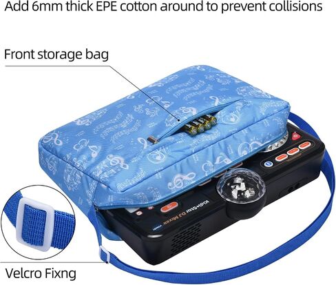 Carrying Case Portable Bag Travelling Case Compatible with VTech KidiStar DJ Mixer (Blue) in Saudi Arabia
