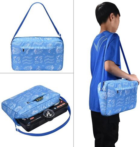 Carrying Case Portable Bag Travelling Case Compatible with VTech KidiStar DJ Mixer (Blue) in Saudi Arabia