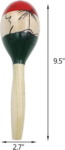 ماراكاس، رومبا شيكر مع 2 شيكر بيض للبالغين - آلة موسيقية إيقاعية يدوية (ملونة) in Kuwait