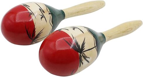 ماراكاس، رومبا شيكر مع 2 شيكر بيض للبالغين - آلة موسيقية إيقاعية يدوية (ملونة) in Kuwait